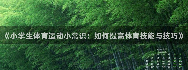 yy易游官方正版app官网：《小学生体育运动小常识：